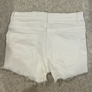 Express size 4 white cutoff shorts